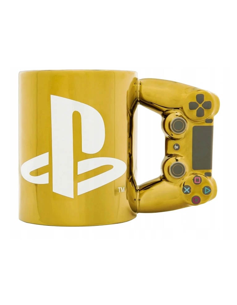 gadżet kubek playstation kontroler dualshock / złoty