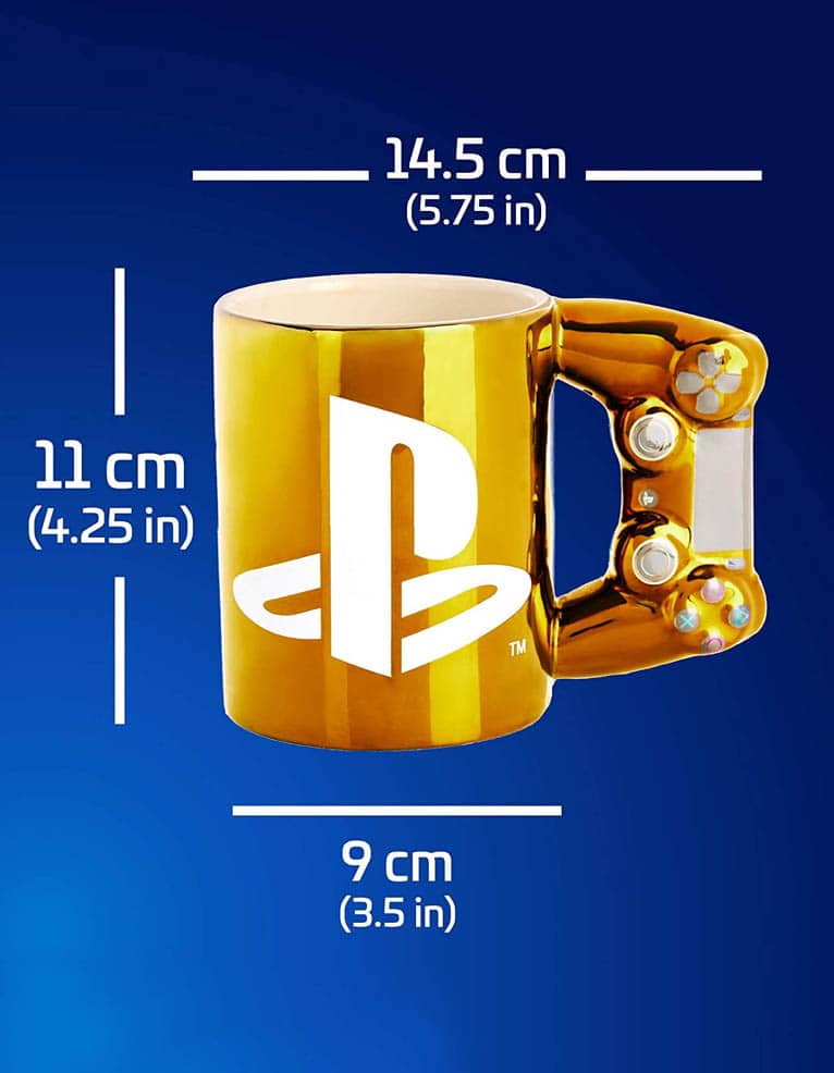 gadżet kubek playstation kontroler dualshock / złoty