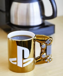 gadżet kubek playstation kontroler dualshock / złoty
