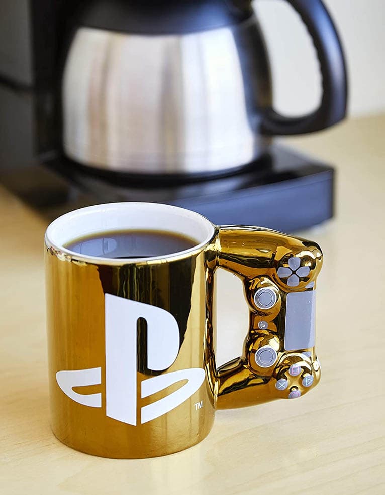 gadżet kubek playstation kontroler dualshock / złoty