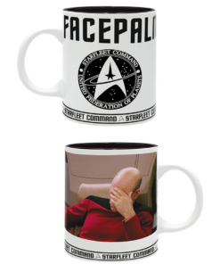 gadżet kubek star trek / dowódca picard / facepalm