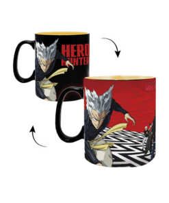 gadżet termoaktywny kubek / one punch man / saitama & garou