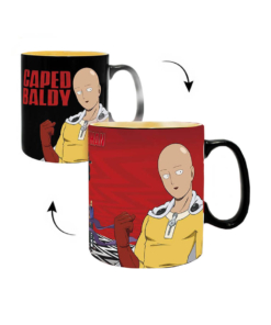 gadżet termoaktywny kubek / one punch man / saitama & garou