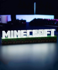 gadżet lampka logo minecraft