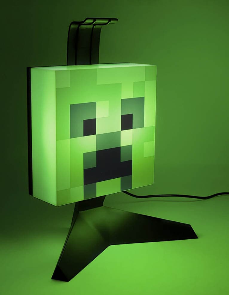 gadżet podświetlany stojak na słuchawki / lampka minecraft creeper