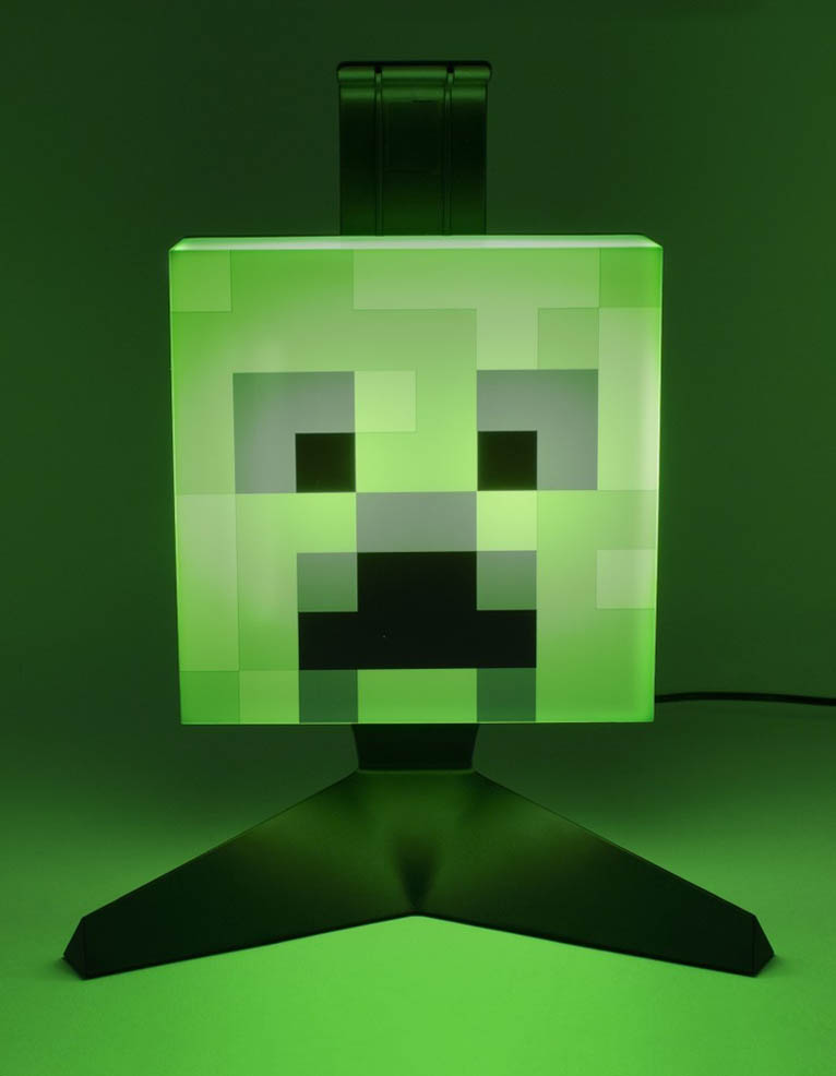 gadżet podświetlany stojak na słuchawki / lampka minecraft creeper