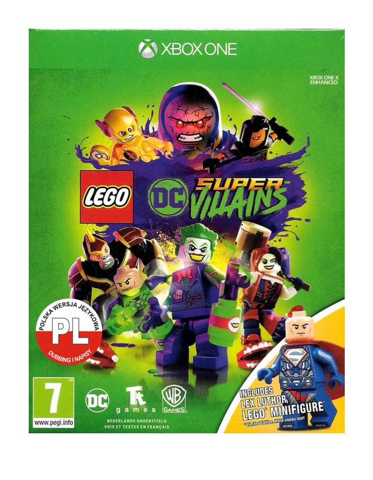 gra xbox one / xbox series x / lego dc super villains + minifigurka lex luthor
