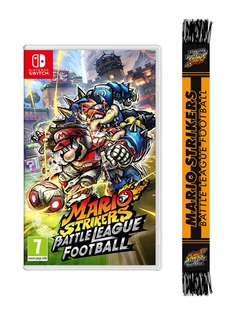 gra nintendo switch mario strikers: battle league football + gratis szalik