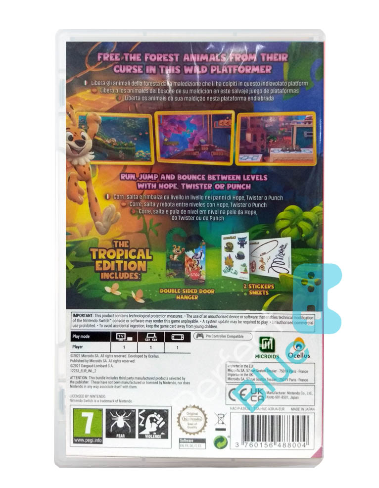 gra nintendo switch marsupilami hoobadventure / tropical edition
