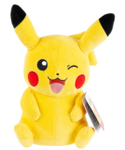 pluszowa maskotka pokemon pikachu siedząc puszcza oczko / 27cm