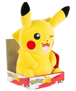 pluszowa maskotka pokemon pikachu siedząc puszcza oczko / 27cm