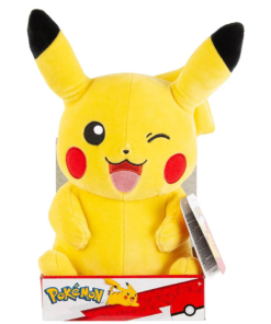 pluszowa maskotka pokemon pikachu siedząc puszcza oczko / 27cm