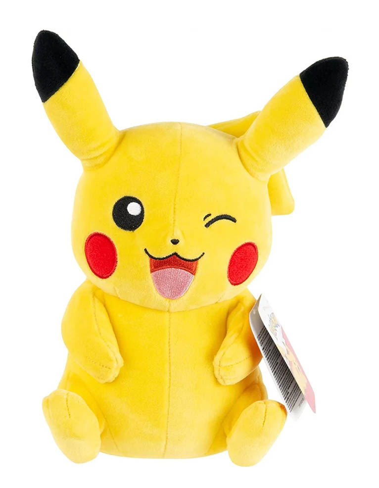 pluszowa maskotka pokemon pikachu siedząc puszcza oczko / 27cm