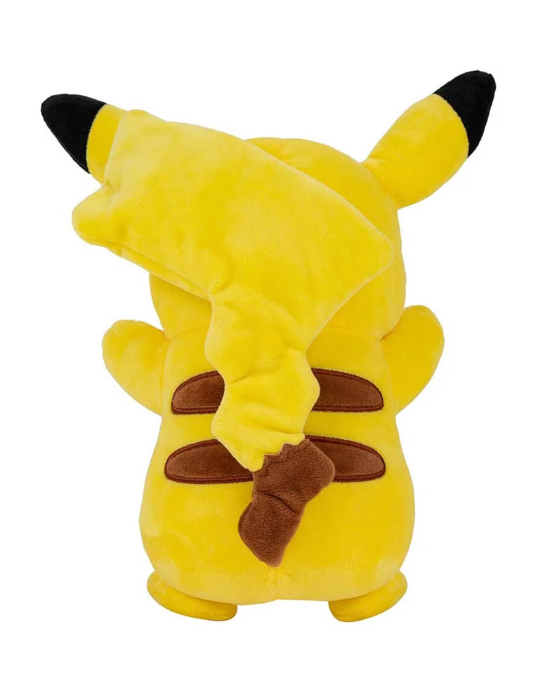 pluszowa maskotka pokemon pikachu stojący z zamkniętymi oczkami / 28cm