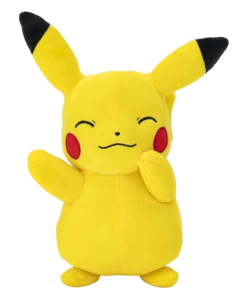 pluszowa maskotka pokemon pikachu stojący z zamkniętymi oczkami / 23cm