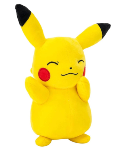 pluszowa maskotka pokemon pikachu stojący z zamkniętymi oczkami / 23cm