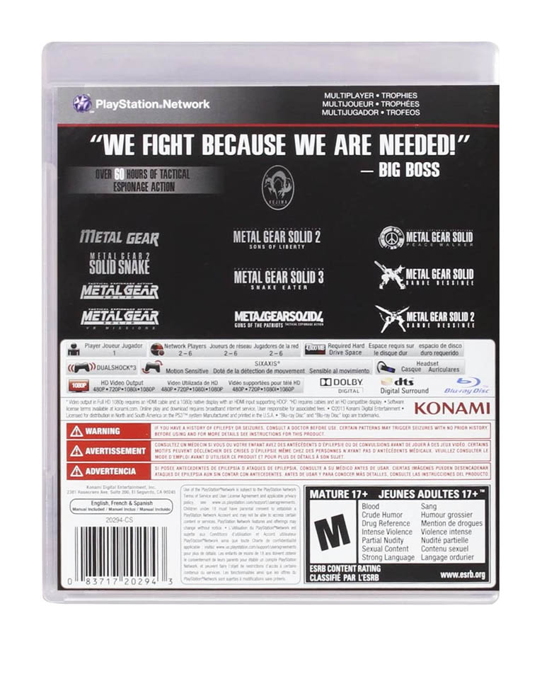 gra ps3 metal gear solid: the legacy collection 1987 2012 / import usa