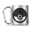 gadżet metalowy kubek z karabińczykiem pokemon / pokeball