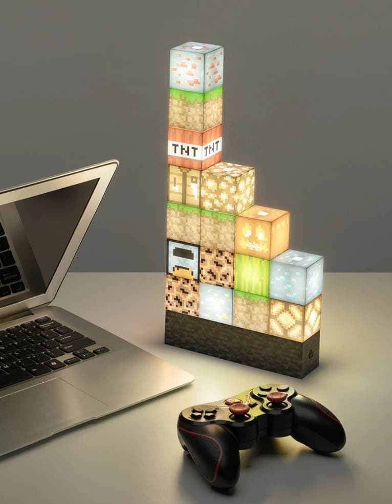 gadżet lampka do układania bloków / minecraft