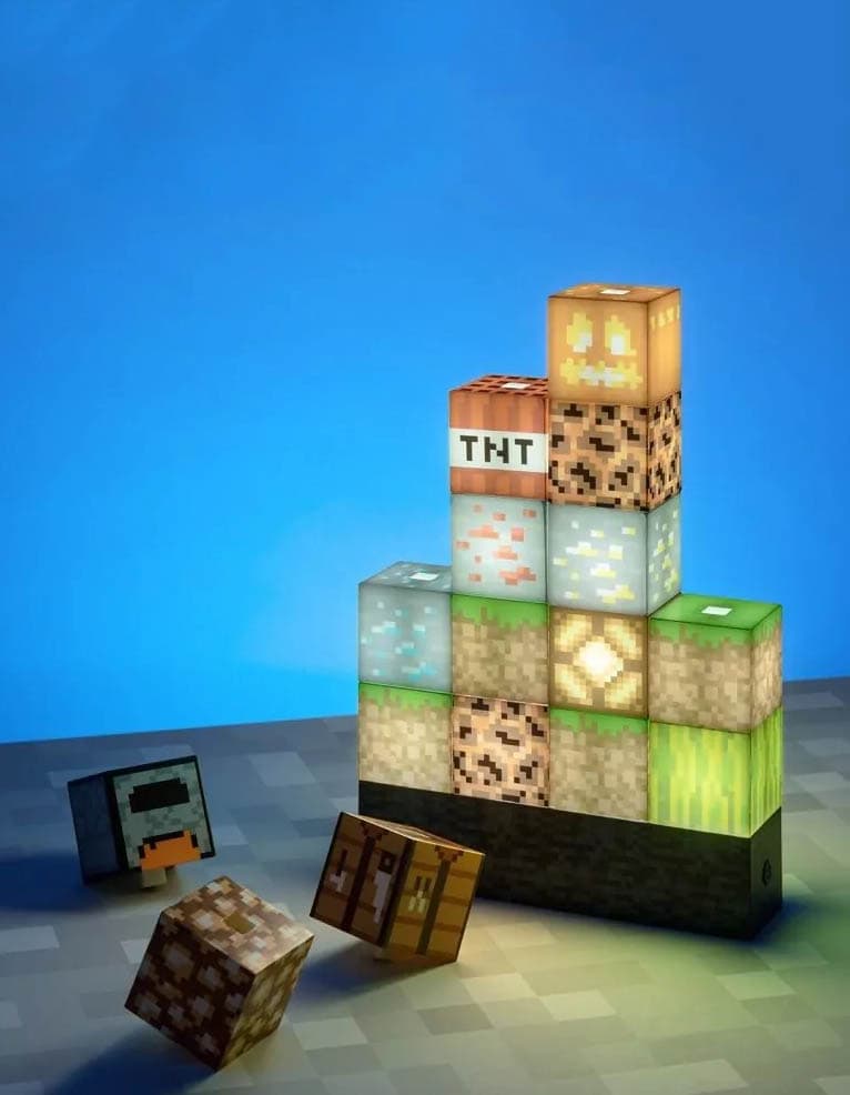gadżet lampka do układania bloków / minecraft