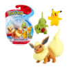 gadżet 3 minifigurki pokemon: flareon + larvitar + pikachu