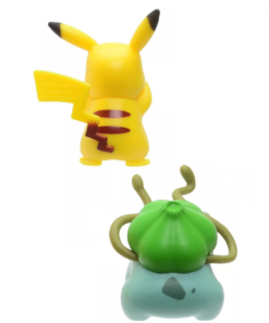 gadżet 2 minifigurki pokemon: pikachu + bulbasaur