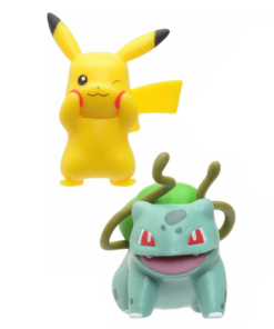 gadżet 2 minifigurki pokemon: pikachu + bulbasaur