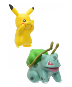 gadżet 2 minifigurki pokemon: pikachu + bulbasaur