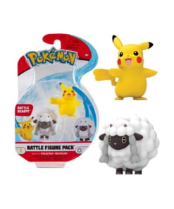 gadżet 2 minifigurki pokemon: pikachu + wooloo