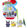gadżet 3 minifigurki pokemon: sirfetch'd / morpeko / yamper