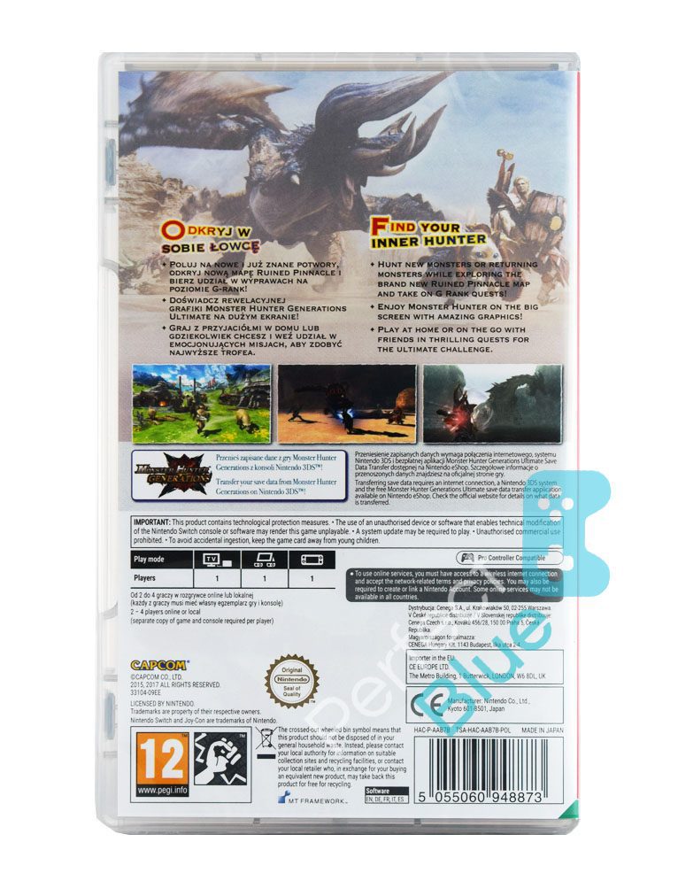 gra nintendo switch monster hunter generations ultimate.