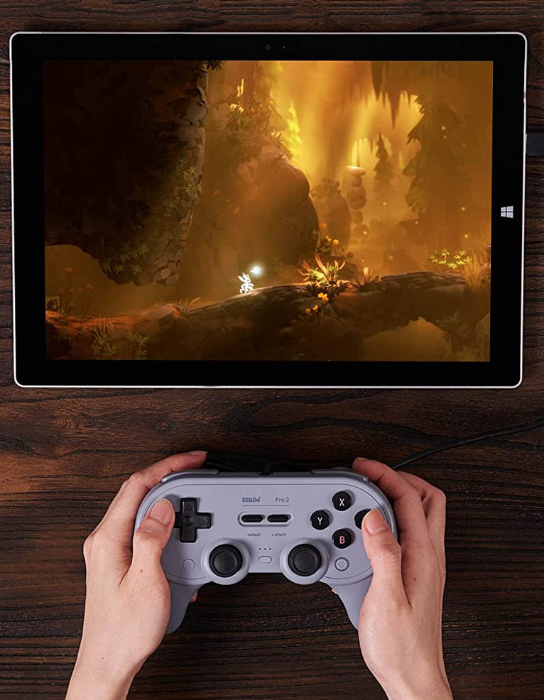 8bitdo pro2 gray edition / przewodowy / gamepad do switch, pc / pro 2