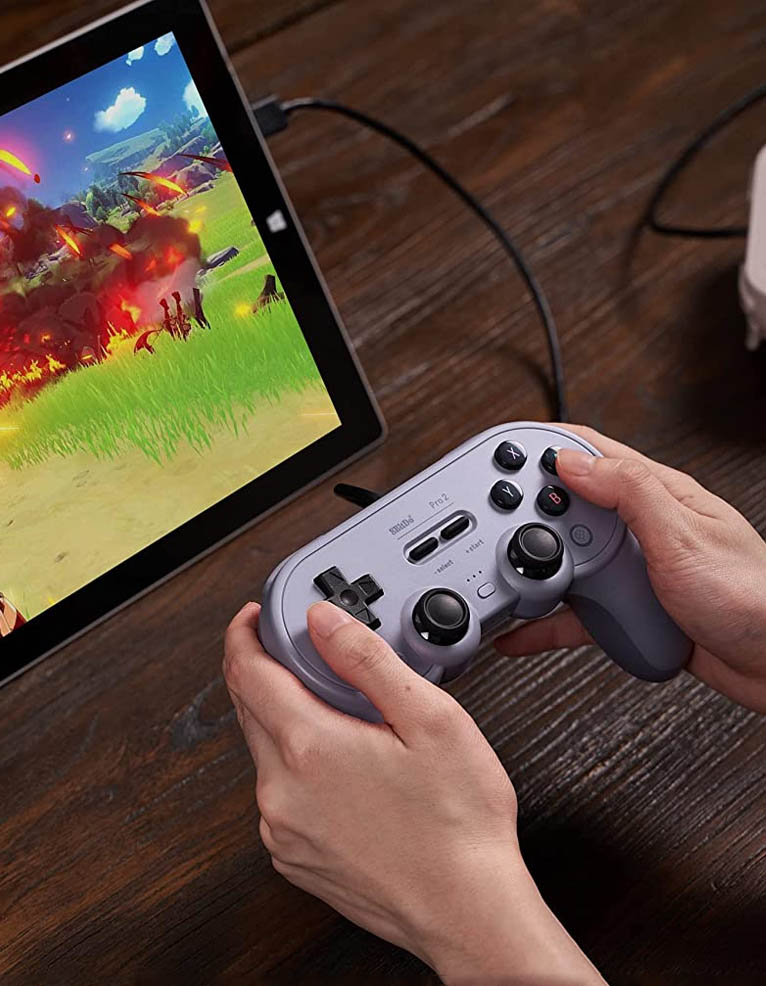 8bitdo pro2 gray edition / przewodowy / gamepad do switch, pc / pro 2