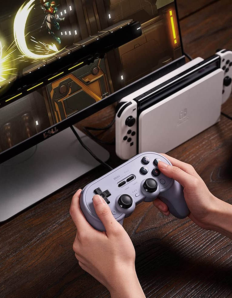 8bitdo pro2 gray edition / przewodowy / gamepad do switch, pc / pro 2