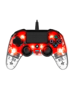 nacon czerwony Świecący przewodowy pad kontroler do ps4.