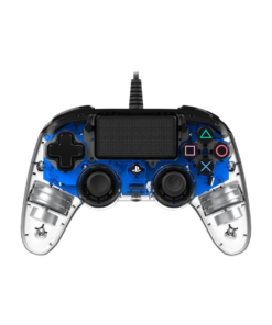 nacon niebieski Świecący przewodowy pad kontroler do ps4.