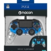 nacon niebieski Świecący przewodowy pad kontroler do ps4.