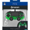 nacon zielony Świecący przewodowy pad kontroler do ps4.