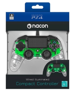 nacon zielony Świecący przewodowy pad kontroler do ps4.