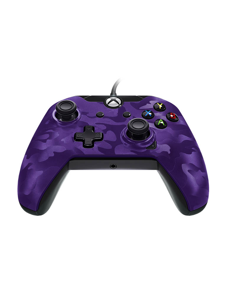 pdp pad kontroler przewodowy deluxe – xbox one / pc – fioletowy moro.