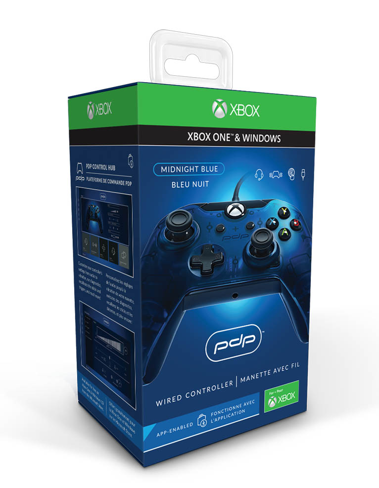 pdp pad kontroler przewodowy xbox one / pc niebieski.