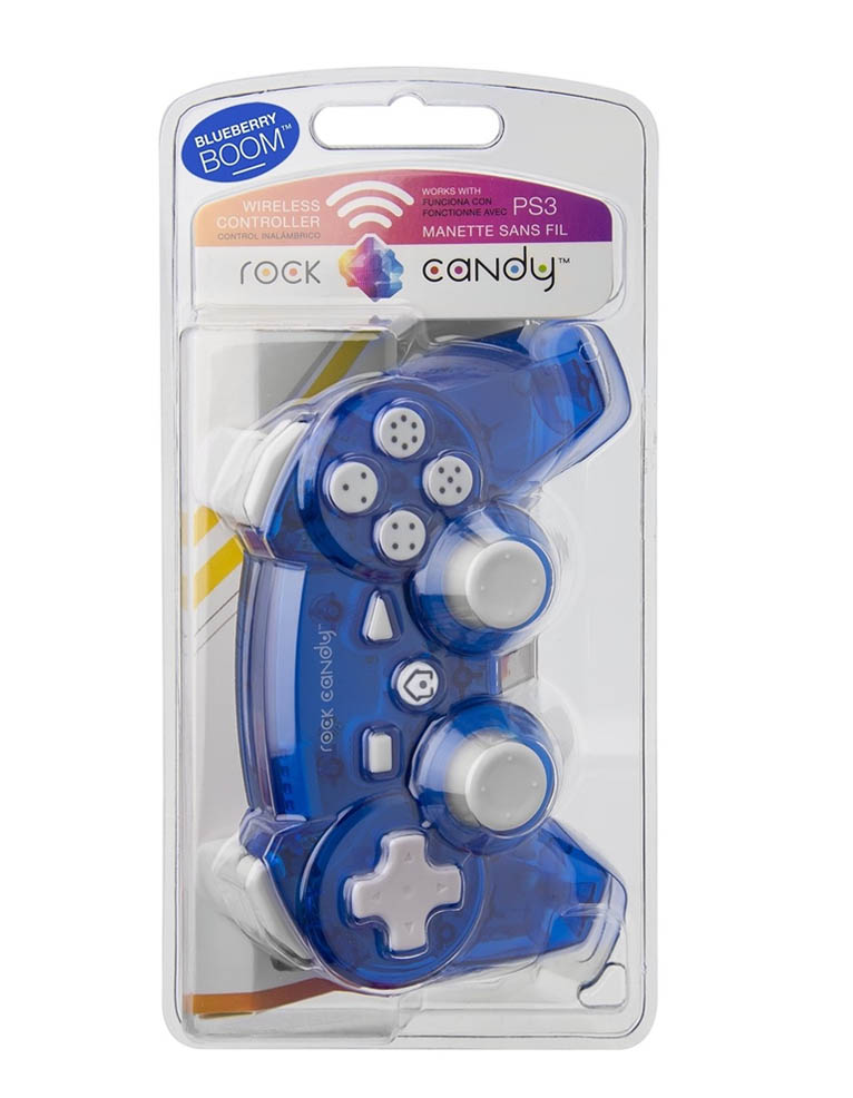pdp pad kontroler ps3 bezprzewodowy blueberry boom rock candy.