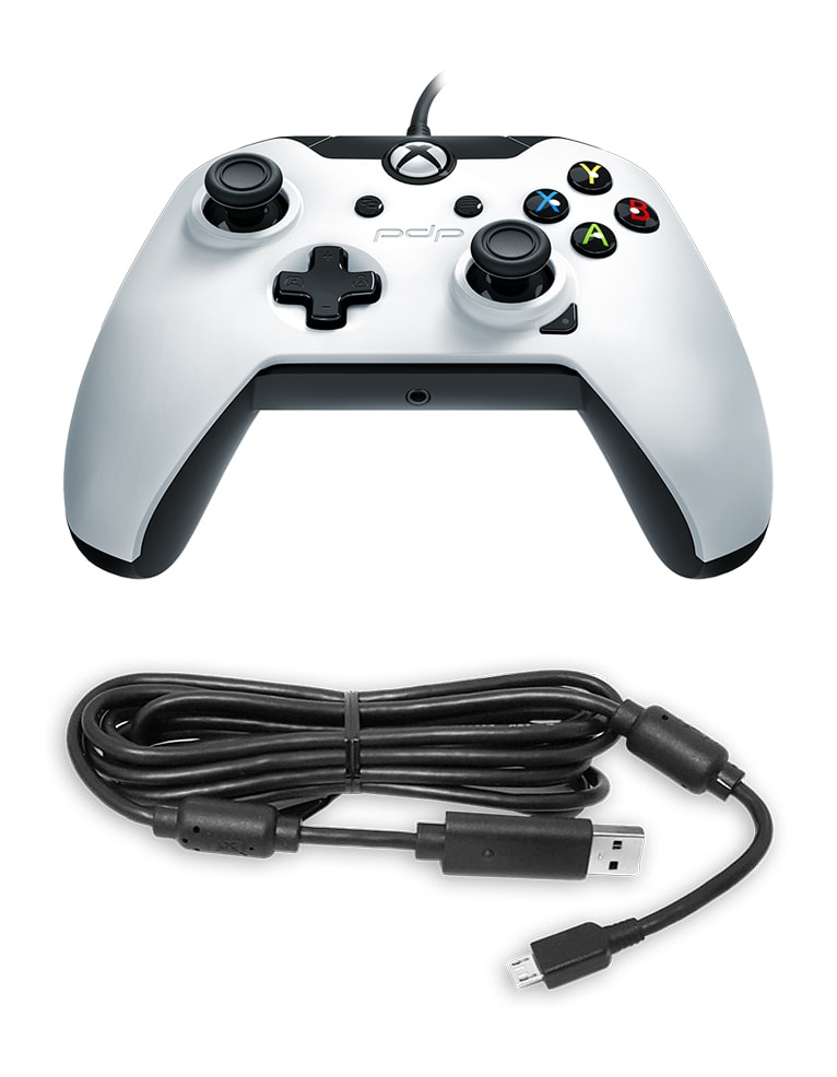 pdp pad kontroler przewodowy xbox one biały.