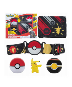pokemon clip n go / pas trenera + torba na pokeballe + figurka pikachu + x2 pokeball