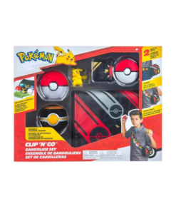 pokemon clip n go / pas trenera + torba na pokeballe + figurka pikachu + x2 pokeball