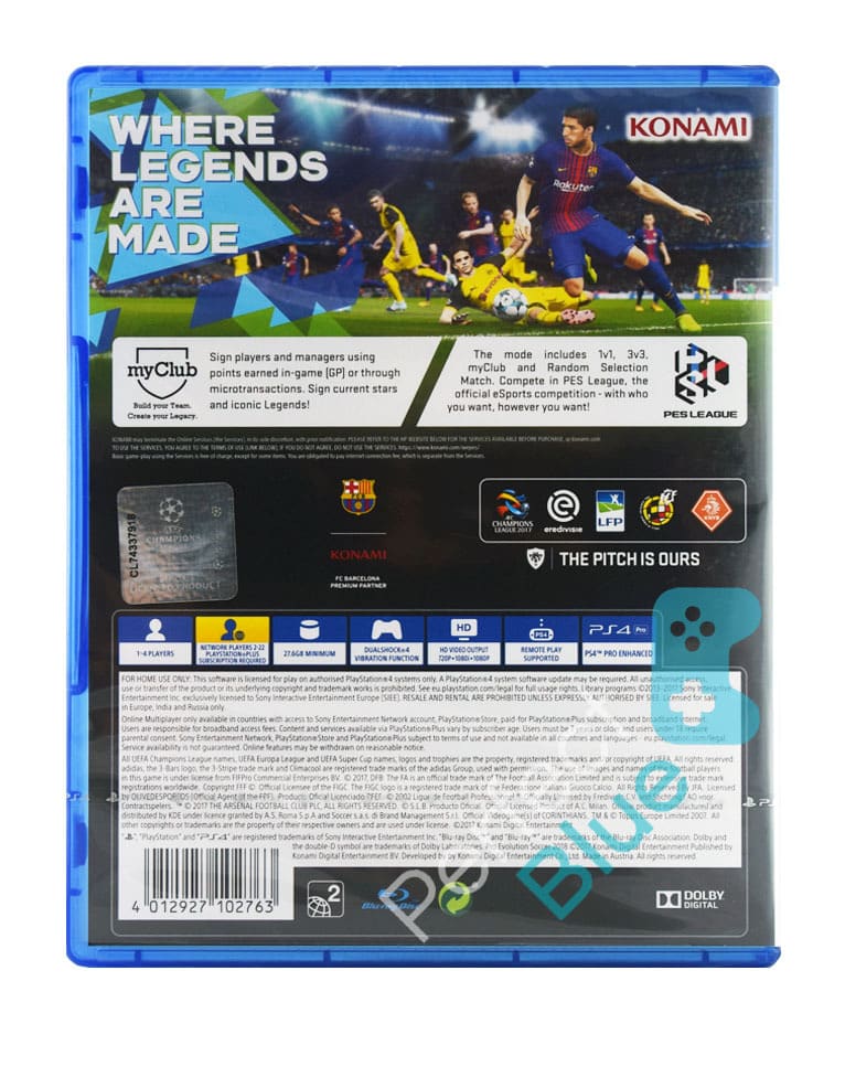 gra ps4 pes 2018 pro evolution soccer.