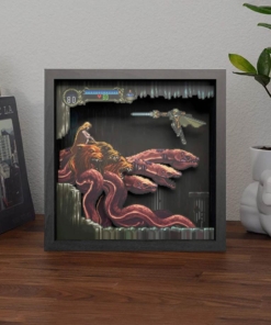 gadżet ramka 3d pixel frames castlevania scylla boss fight