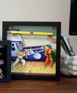 gadżet ramka 3d pixel frames street fighter boat scene