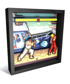 gadżet ramka 3d pixel frames street fighter boat scene