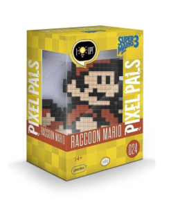 gadżet lampka / figurka pixel pals super mario bros. raccoon mario 024